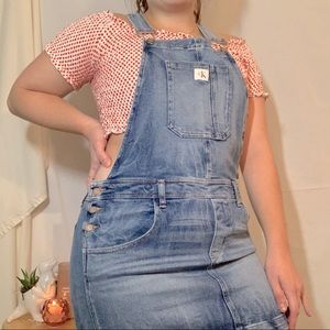Calvin Klein Denim Overall Mini Dress